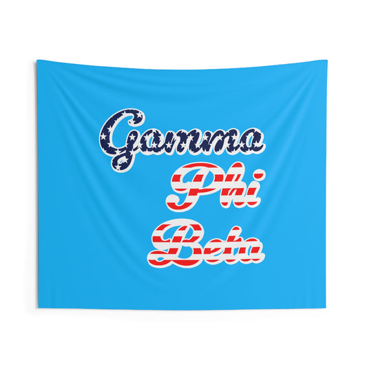 Gamma Phi Beta American Flag Pattern Sorority Wall Flag for Dorms & Apartments