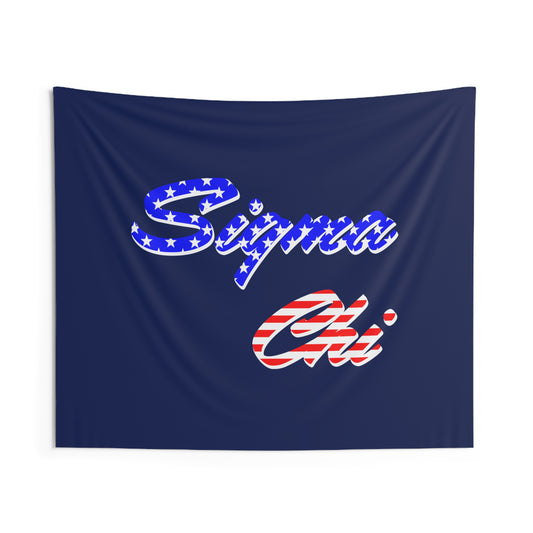 Sigma Chi American Flag Pattern Fraternity Wall Flag for Dorms & Apartments