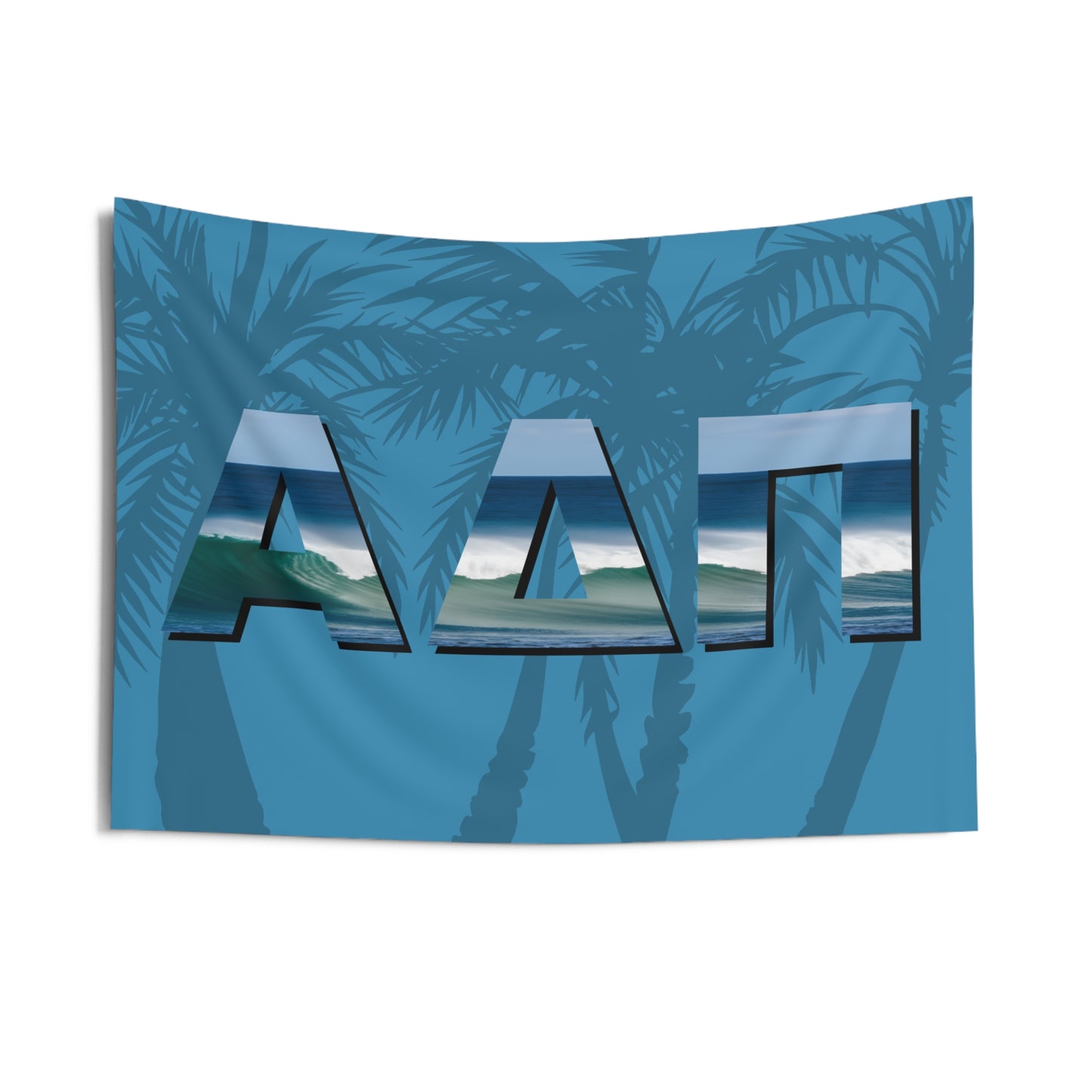 Alpha Delta Pi Wall Flag with Ocean Waves Sorority Home Decoration for Dorms & Apartments