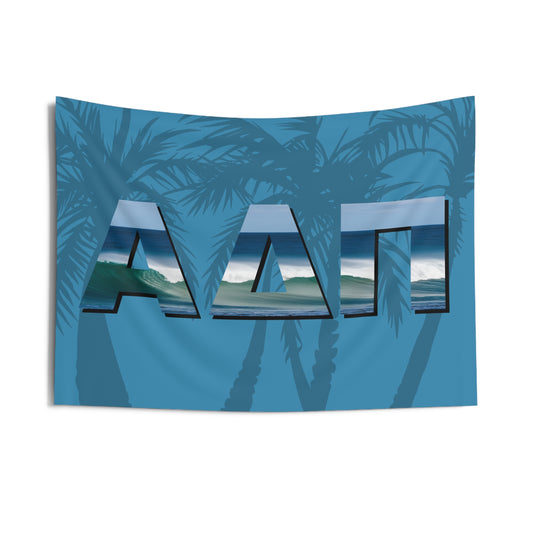 Alpha Delta Pi Wall Flag with Ocean Waves Sorority Home Decoration for Dorms & Apartments