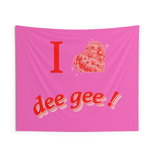 Delta Gamma Heart Disco Wall Flag for Sorority Girls Dorms & Apartments