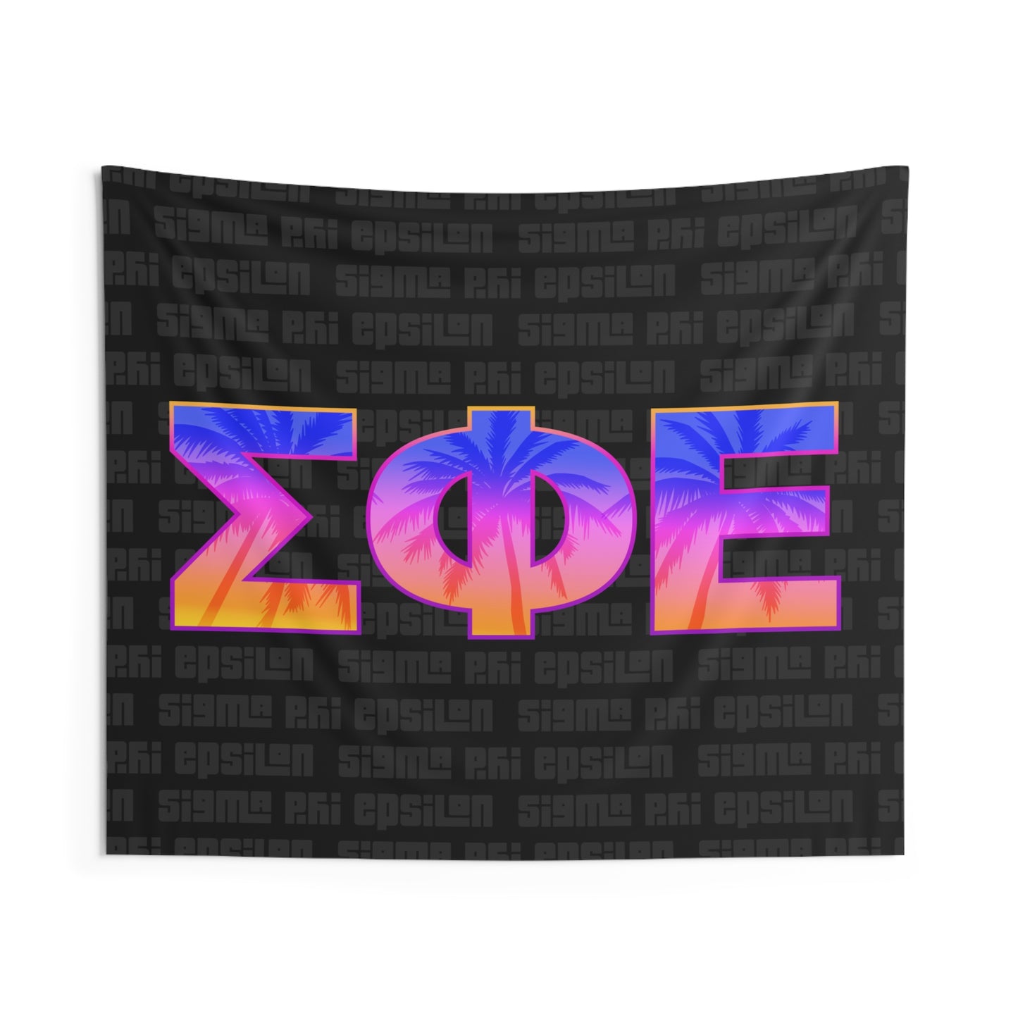 Sigma Phi Epsilon Miami Sunset Wall Flag for Fraternity Dorms & Apartments