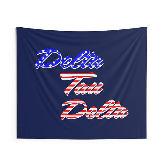 Delta Tau Delta American Flag Pattern Fraternity Wall Flag for Dorms & Apartments