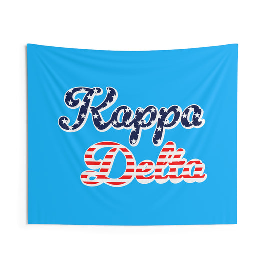 Kappa Delta American Flag Pattern Sorority Wall Flag for Dorms & Apartments