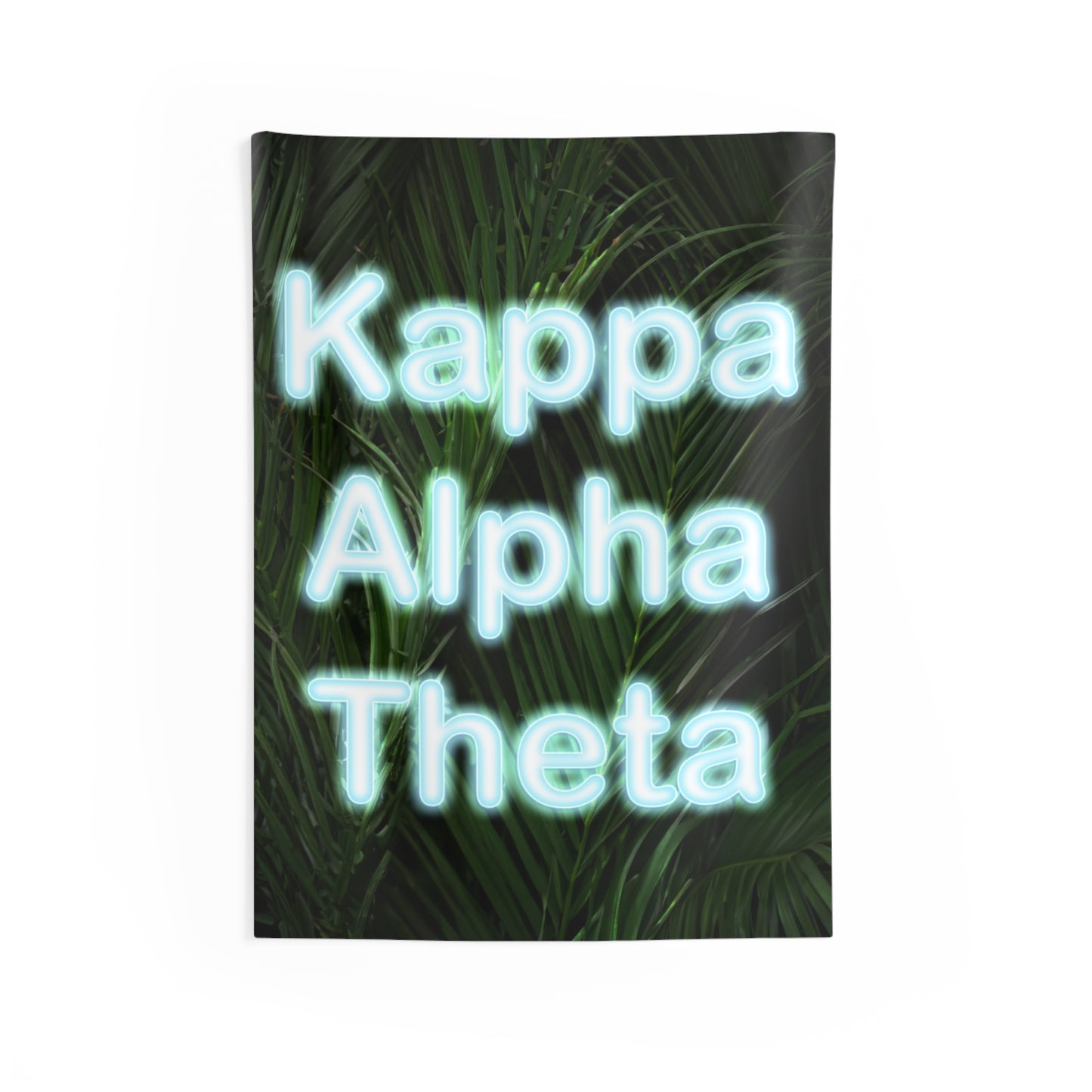 Kappa Alpha Theta Blue Neon Sign Wall Flag Sorority Home Decoration for Dorms & Apartments