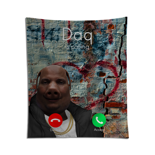 Daq is Calling... Meme Wall Flag Room Banner College Wall Art for Dorms & Apartments