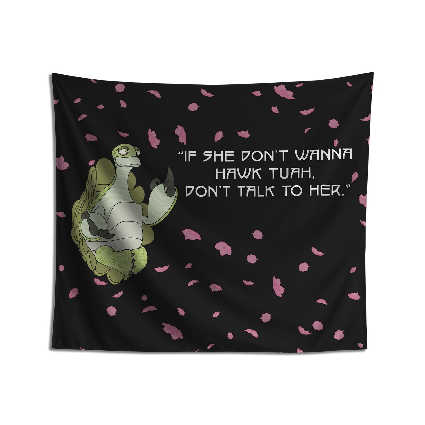 If She Don't Wanna Hawk Tuah Funny Wall Flag Meme Room Banner for College Dorms & Apartments