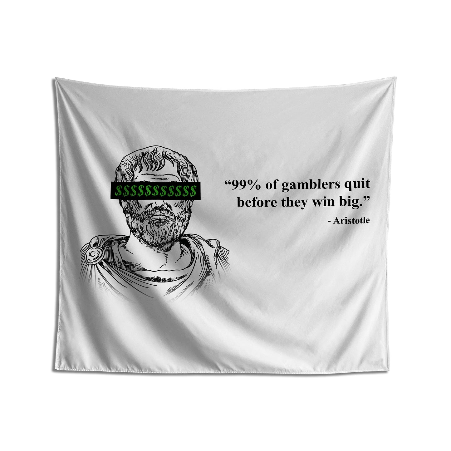 99% of Gamblers Socrates Quote Meme Banner Flag Home Decoration for College Dorms & Apartments