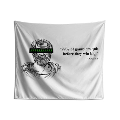 99% of Gamblers Socrates Quote Meme Banner Flag Home Decoration for College Dorms & Apartments