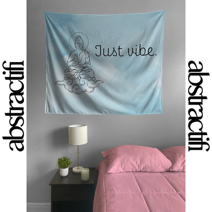 Just Vibe Funny Banner Flag Decoration for College Dorms & Apartments