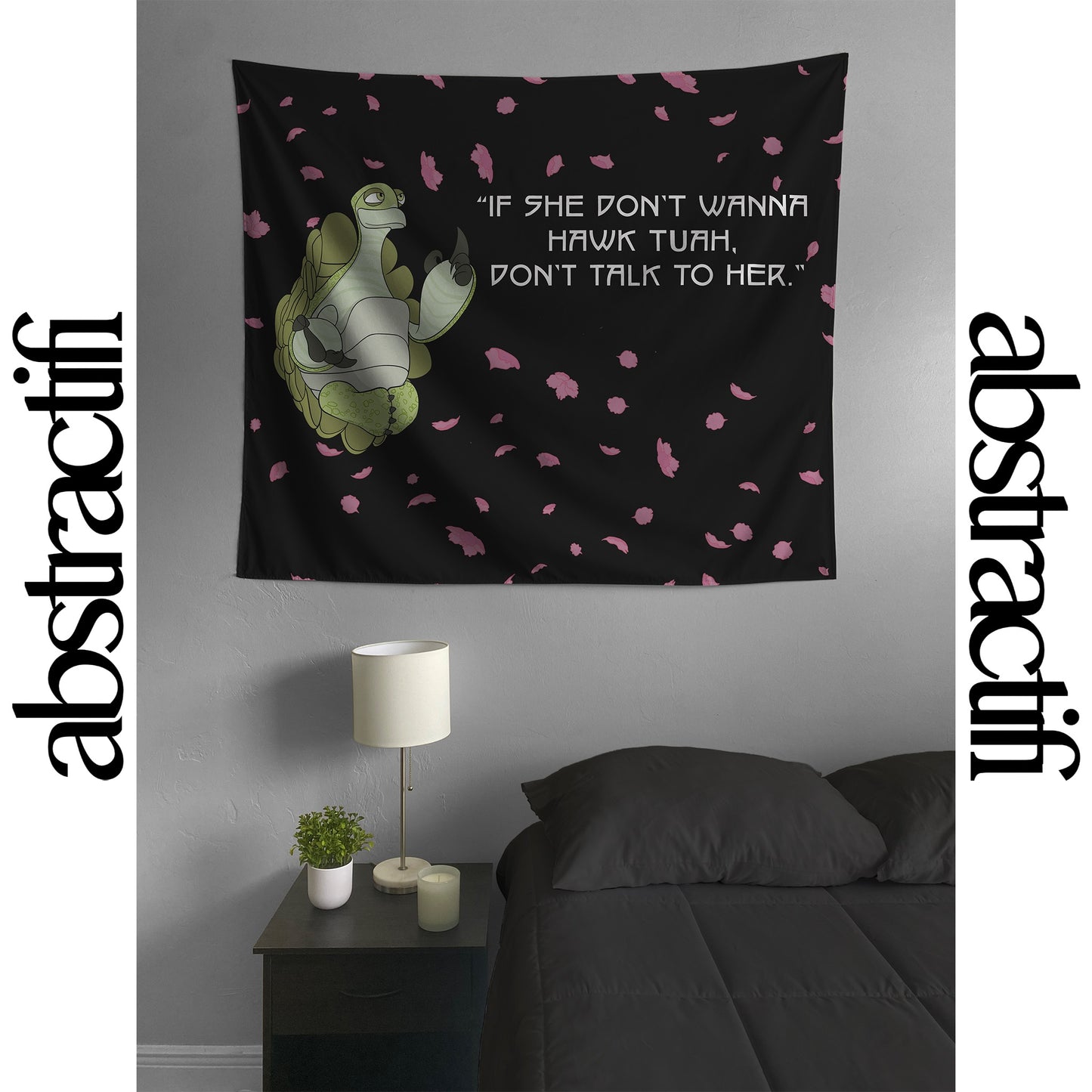 If She Don't Wanna Hawk Tuah Funny Wall Flag Meme Room Banner for College Dorms & Apartments