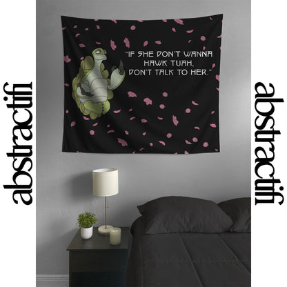 If She Don't Wanna Hawk Tuah Funny Wall Flag Meme Room Banner for College Dorms & Apartments