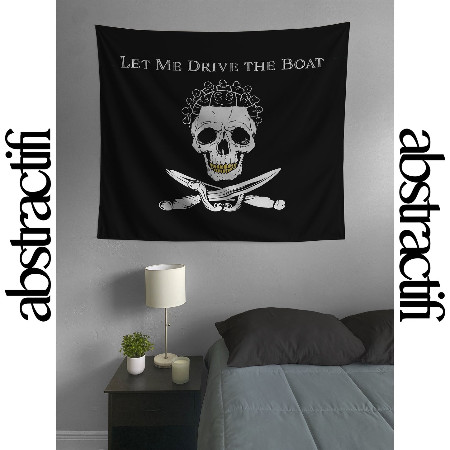 Let Me Drive the Boat Funny Wall Flag College Room Banner Wall Art for Dorms & Apartments